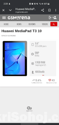 Huawei MediaPadT3 10
